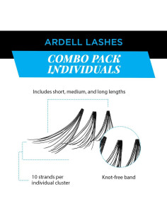 Pestañas Postizas Individuales Ardell Combo Negro - 4 Paquetes 2