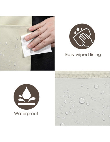 Cesta de Ropa con Ruedas YUELAN 240L 3 Secciones Impermeable