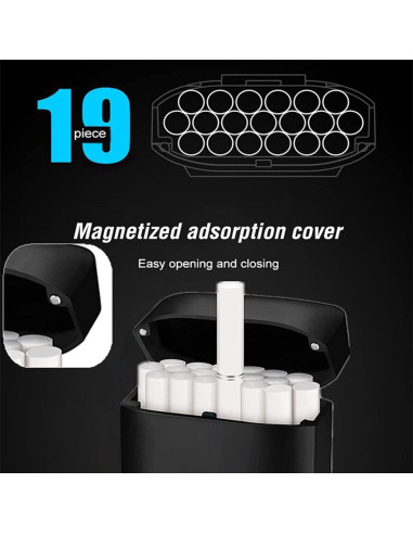 Estuche para Cigarrillos CKKC con Encendedor USB Recargable