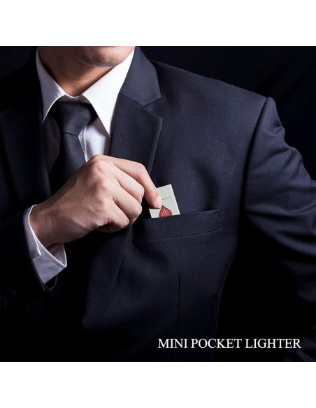 Encendedor de Butano CFTGET Doble Llama Recargable Negro/Blanco