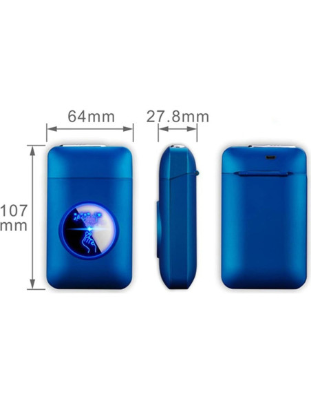 Estuche para Cigarrillos CKKC con Encendedor USB Recargable