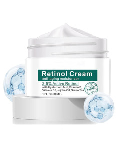 Crema Facial Antienvejecimiento HWM con Retinol 2.5% y Ácido Hialurónico 29.57 ml