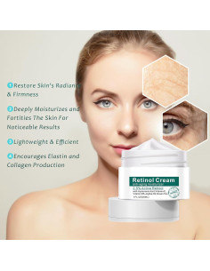 Crema Facial Antienvejecimiento HWM con Retinol 2.5% y Ácido Hialurónico 29.57 ml 2