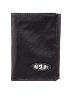 Cartera delgada Big Skinny RFID para hombres, negra, 25 tarjetas