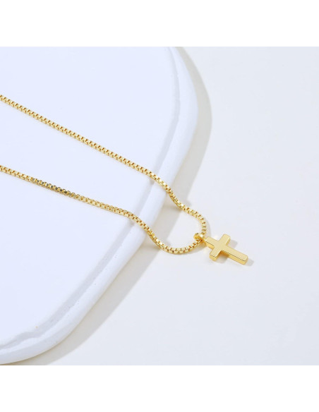 Collar Cruz de Oro 14K VIROMY para Mujeres 42 cm Collar Cruz de Oro 14K VIROMY para Mujeres 42 cm