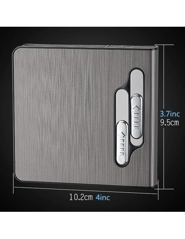 Estuche para Cigarrillos con Encendedor Doble Arco USB KKKC