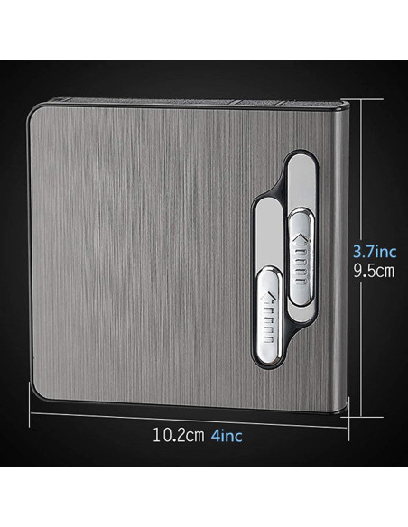 Estuche para Cigarrillos con Encendedor Doble Arco USB KKKC