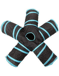 Túnel para Gatos iHOO 5 Vías Interactivo Plegable 30x25 cm 2