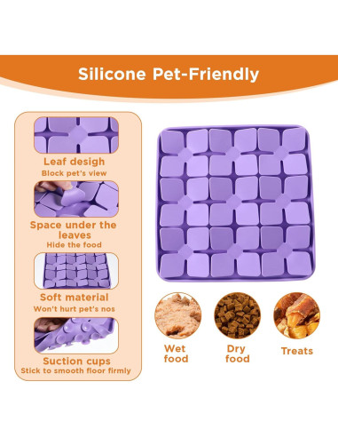 2 Alfombrillas de Silicona para Perros Nodaaiie 20x20 cm