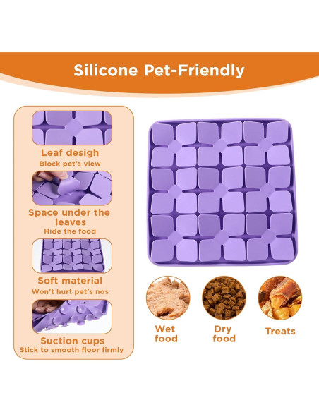 2 Alfombrillas de Silicona para Perros Nodaaiie 20x20 cm