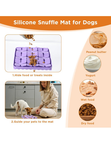 2 Alfombrillas de Silicona para Perros Nodaaiie 20x20 cm