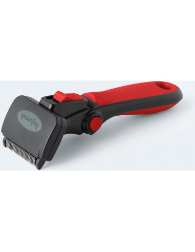 Cepillo Deshedding Refuresh para Perros y Gatos Pequeño Rojo