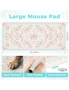 Alfombrilla de Escritorio iCasso Azul 90x40 cm Antideslizante 2