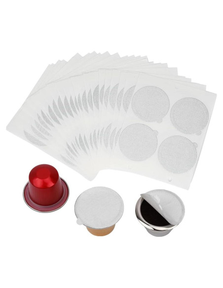 100 Tapas de Aluminio PHMEZLF para Cápsulas Nespresso 37mm