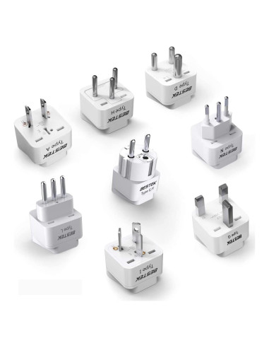 Adaptador de Enchufe Universal BESTEK 8 en 1 para Viaje