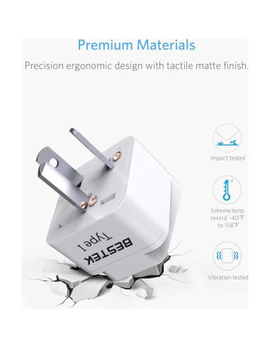 Adaptador de Enchufe Universal BESTEK 8 en 1 para Viaje