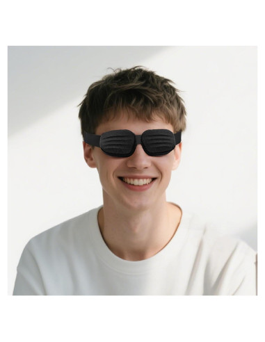 Máscara de Sueño 3D Fismool Negra para Dormir Sin Luz