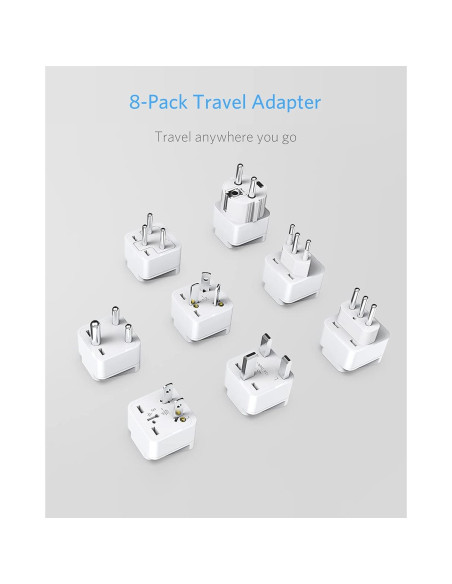 Adaptador de Enchufe Universal BESTEK 8 en 1 para Viaje