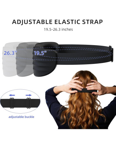 Máscara de Sueño 3D Fismool Negra para Dormir Sin Luz