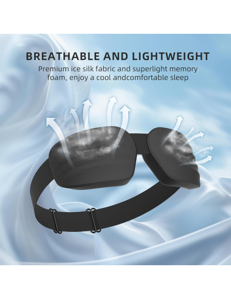 Máscara de Sueño 3D Fismool Negra para Dormir Sin Luz Máscara de Sueño 3D Fismool Negra para Dormir Sin Luz