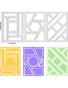 Troqueles de Corte Rectangulares AFUNTA 3 Piezas Acero al Carbono 2