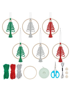 Kit de Macramé ACRNIGHEET para Árbol de Navidad - 6 Piezas