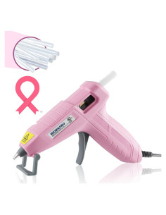 Pistola de Pegamento Caliente WORKPRO Mini Rosa con 20 Barras
