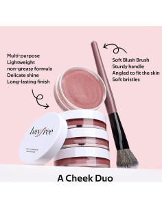 Rubor en Crema Multiusos Bayfree Sakura Rosa 17.86g + Brocha 2