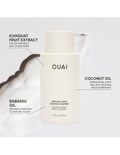 Kit OUAI para Cabello Medio - Champú 296ml, Acondicionador 296ml, Mascarilla 237ml 2