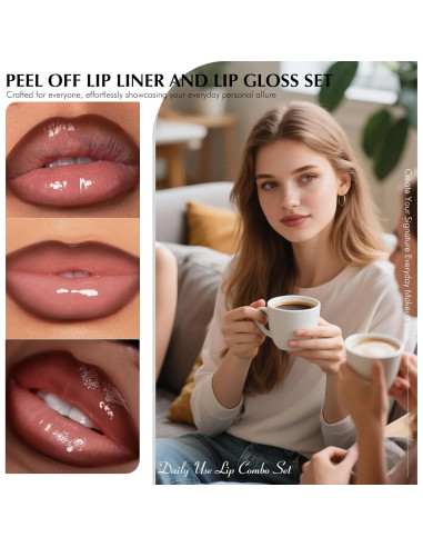 Tinte de Labios Peel Off Wugbc - Set 2 Mauve Neutro