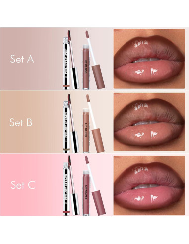Tinte de Labios Peel Off Wugbc - Set 2 Mauve Neutro