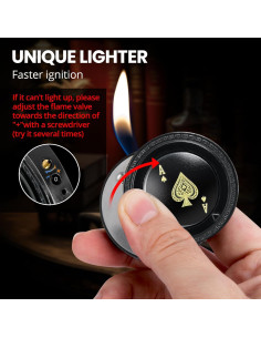 Encendedor de Butano Recargable Choicedc As de Espadas 2