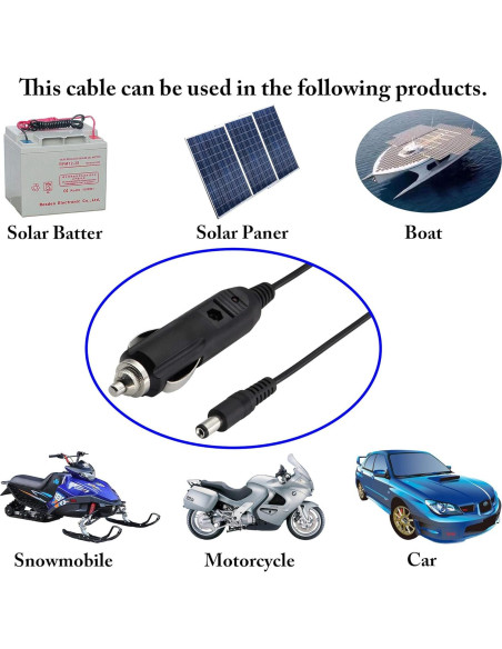 Adaptador Cargador 12V zdyCGTime con Conector 2.1mm y Fusible