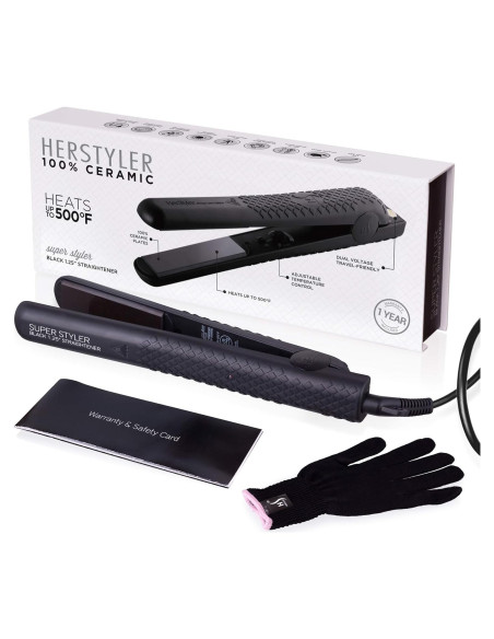 Plancha de Pelo Cerámica Herstyler Superstyler 1.25" Doble Voltaje