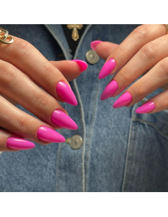 Uñas Postizas Almendra Rosa Caliente KXAMELIE 48 Piezas 2