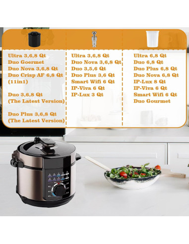 14 Piezas Accesorios para Olla a Presión JIEYU 5-6 Qt