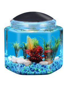 Acuario Koller Products 22L Hex BettaTank con LED
