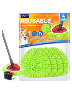 Paquete de 4 almohadillas de mopa O-Cedar Easy Wring verdes