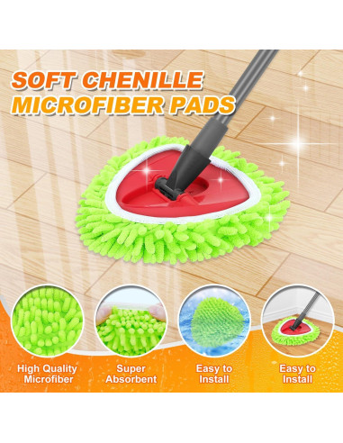 Paquete de 4 almohadillas de mopa O-Cedar Easy Wring verdes