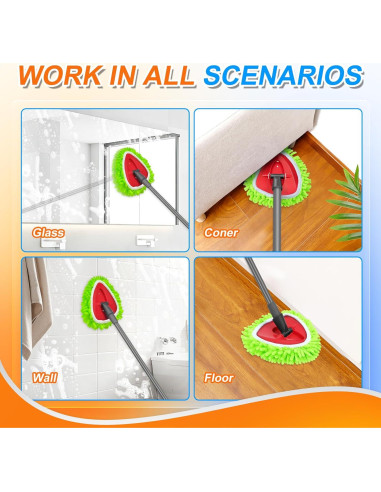 Paquete de 4 almohadillas de mopa O-Cedar Easy Wring verdes