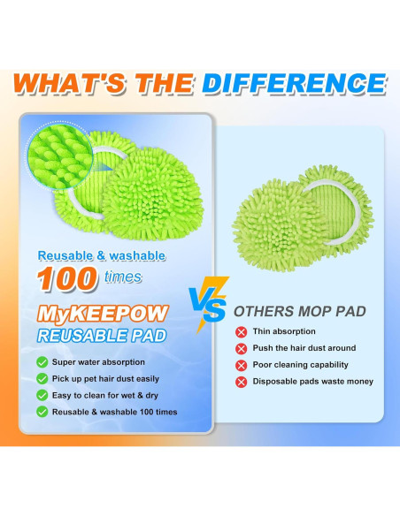 Paquete de 4 almohadillas de mopa O-Cedar Easy Wring verdes