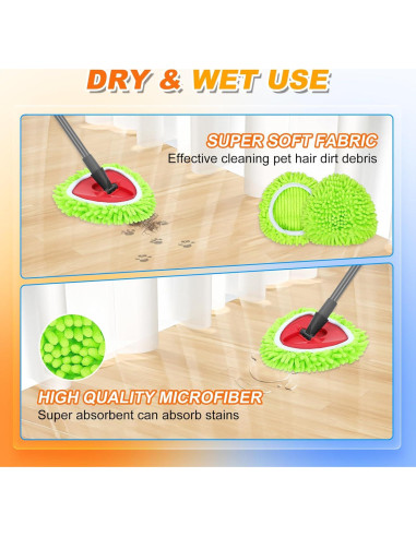 Paquete de 4 almohadillas de mopa O-Cedar Easy Wring verdes