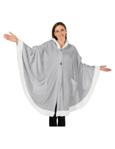 Manta Ponible PAVILIA para Mujeres Adultas - Forro Polar Gris