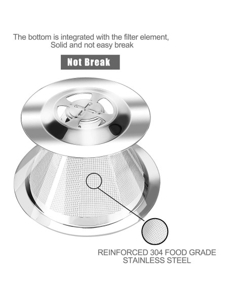 Goteador de Café Hanlomele Acero Inoxidable 1-2 Taza Doble Malla