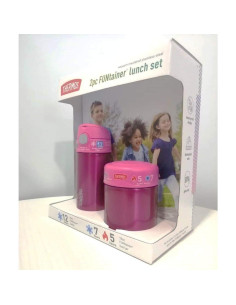 Juego de Almuerzo Thermos 2 Piezas Rosa Libre de BPA 2