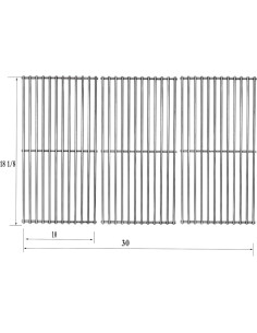 Rejillas de Cocción Acero Inoxidable 46 cm 3-Pack Votenli 2