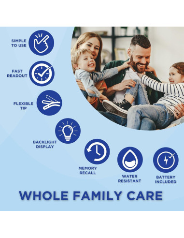 Termómetro Digital Healthwise 8 Segundos Pantalla Jumbo