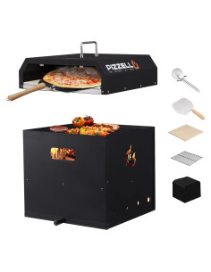 Horno de Pizza 4 en 1 PIZZELLO 16" con Piedra y Paleta