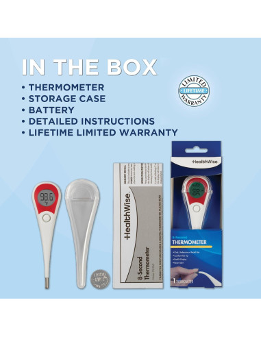 Termómetro Digital Healthwise 8 Segundos Pantalla Jumbo