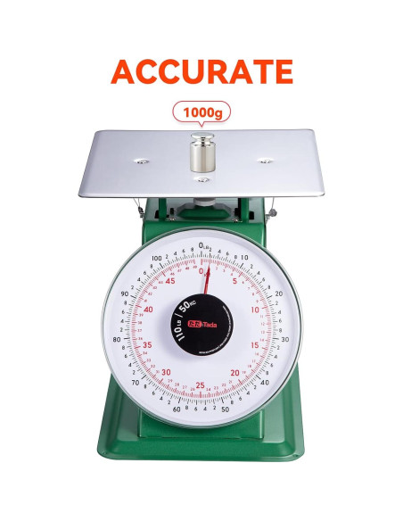 Balanza Mecánica Tada 110 lb (49.9 kg) Acero Inoxidable